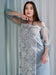 Elegant Lace Kaftan with Tulle Ruffles and Included Belt