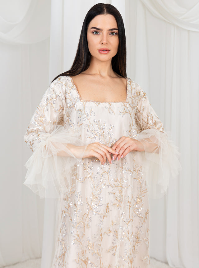 Nanarose Golden Tulle Dress